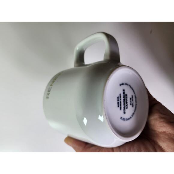 STARBUCKS 2009 RENEW Coffee Mug White Heavy Cup Toki Japan Coffee Mug - Picture 7 of 8